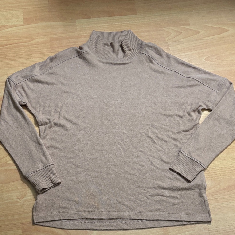 Sonoma Ribbed Brown Turtleneck Sweater